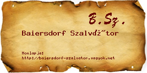 Baiersdorf Szalvátor névjegykártya